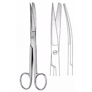 Standard Operating Scissors 13.0 cm , Sharp/Blunt Curved  - JFU Industries