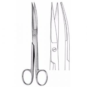 Standard Operating Scissors 13.0 cm , Sharp/Sharp Curved  - JFU Industries