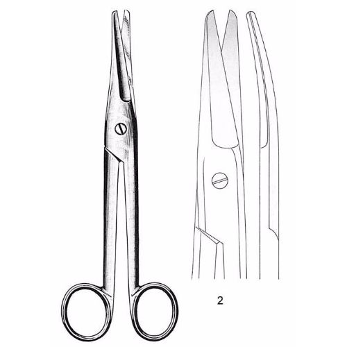 Mayo-Noble Gynecological Scissors 17.0 cm , Curved  - JFU Industries 3