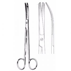 Werthiem Gynecological Scissors 19.5 cm , Curved  - JFU Industries