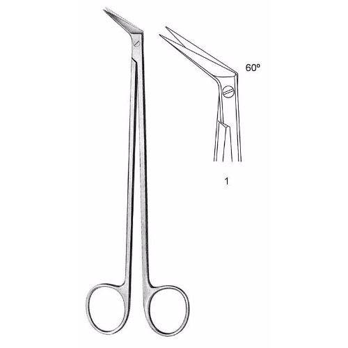 Potts-Smith Vascular Scissors 19.0 cm , 60° Angled  - JFU Industries 3