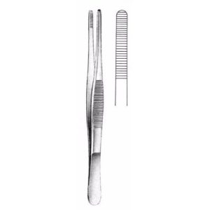 Standard Dressing Forceps 11.5 cm , Narrow  - JFU Industries