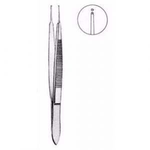 Micro-Adson Tissue Forceps 11.0 cm , 1 X 2 Teeth Extremely Delicate  - JFU Industries