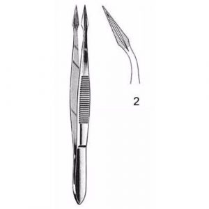 Walter-Carmalt Splinter Forceps 10.5 cm , Curved  - JFU Industries