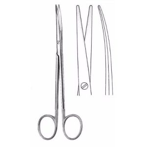 Toennis-Adson Scissors 18.0 cm , Curved, Tungsten Carbide TC  - JFU Industries