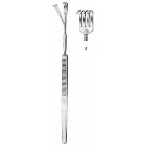 Retractor 16.0 cm , 4 Sharp Prong, Flexible  - JFU Industries