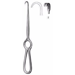 Kocher Retractor 22.0 cm , 2 Semi-Sharp Prong  - JFU Industries