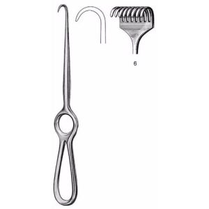 Kocher Retractor 22.0 cm , 8 Semi-Sharp Prong  - JFU Industries