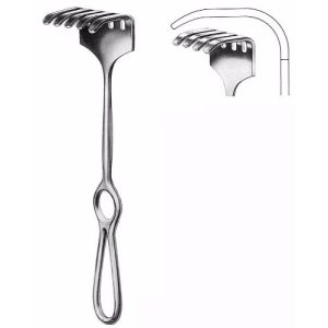 Israel Retractor 25.0 cm , 70 X 70mm, 6 Prongs  - JFU Industries