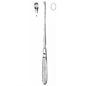 Semmes (Howard) Spinal Curette 23.0cm , 4 X 7mm Cup, Straight  - JFU Industries