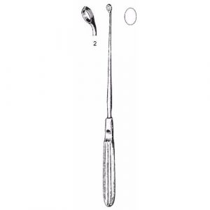 Semmes (Howard) Spinal Curette 23.0cm , 4 X 7mm Cup, Slight Angle  - JFU Industries