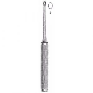 Cobb-Type Oval Cup Curette 27.9 cm , Size 2, Straight  - JFU Industries