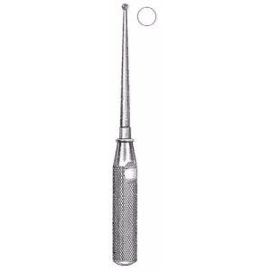 Cone Ring Bone Curette 23.0 cm , Straight, Size 2, 6mm Diameter  - JFU Industries