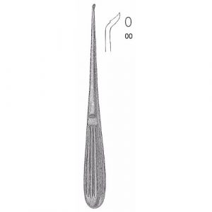 Epstein Spinal Bone Curette 20.0 cm , Reverse Angle, Size 00  - JFU Industries