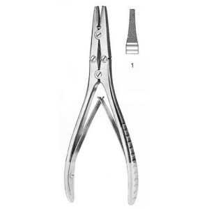Flat Nose Plier 18.0 cm , Tungsten Carbide TC Jaws  - JFU Industries