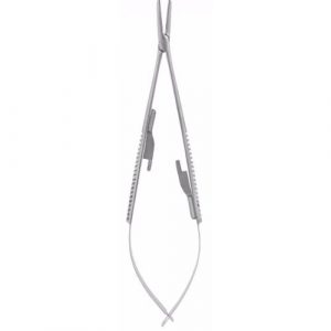 Castraviejo Needle Holder With Lock, Curved, 14.0 cm  - JFU Industries