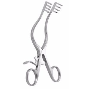 Mollison Retractor 15.0 cm, 4X4 Prongs, Sharp  - JFU Industries