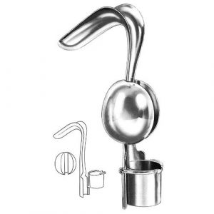 Samuel Vaginal Speculum 85 X 36mm, Complete With Removable Weight And Metal Strainer With Perforated Bottom  - JFU Industries