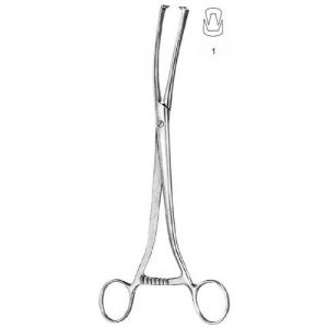Museux Tenaculum Forceps 24.0 cm , 6mm, Curved Sidways  - JFU Industries