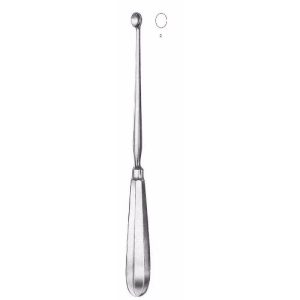 Simon Uterine Scoops 25.0 cm Sharp, 8mm, Rigid  - JFU Industries