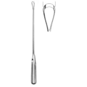 Sims Uterine Curette 31.0 cm , Blunt, Rigid Plain Shaft, 23mm  - JFU Industries
