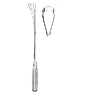 Sims Uterine Curette 31.0 cm , Blunt, Malleable Grooved Shaft, 23mm  - JFU Industries