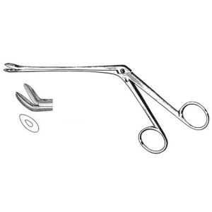 Wilde Rongeur Fenestrated Jaws, Up-Angled 23.0 cm Shaft, 5mm Bite  - JFU Industries