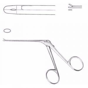 Micro Cup-Shaped Forceps 80mm Shaft, 3.5mm Jaw Length, 0.5 X 0.5mm Cup, Straight  - JFU Industries