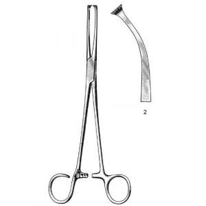 Clover Tonsil Seizing Forceps 19.0 cm , Curved  - JFU Industries