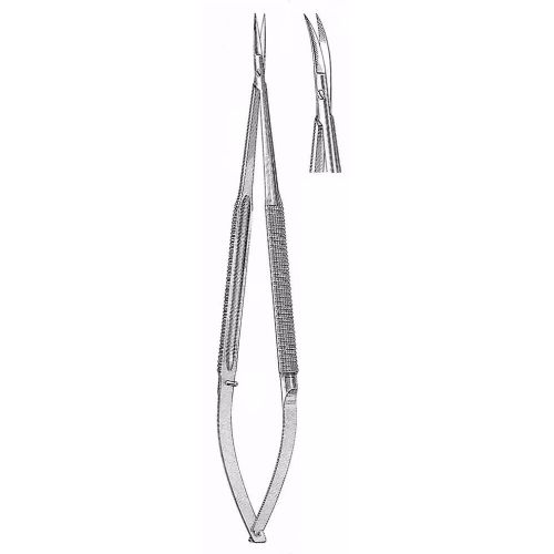 Microsurgical Scissors 18.0 cm , Round Handle, Regular Blade, Curved  - JFU Industries 3