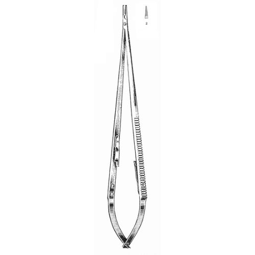 Microsurgical Needle Holders 21.5 cm , Serrated, Tungsten Carbide TC Jaws  - JFU Industries 3