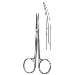 Knapp Iris Scissors 10.1 cm , 25mm Blades, Curved, Sharp-Blunt  - JFU Industries