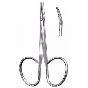Stevens Tenotomy Scissors 9.5 cm , 13mm Blades, Blunt Tips, Flat Shanks, Curved  - JFU Industries