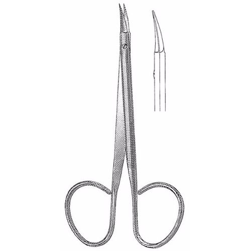 Stitch Scissors 12.4 cm , 13mm Blades, Curved, Fine Sharp Tips, Flat Shanks  - JFU Industries