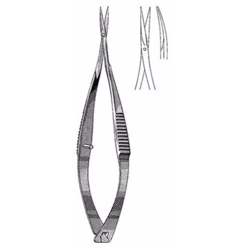 Mc Pherson-Vannas Iris Scissors 8.2 cm , 5mm Blades, Curved, Sharp Tips  - JFU Industries 3