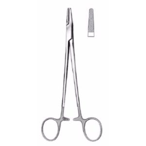 Mayo-Hegar Needle Holder 16 cm Serrated, Tungsten Carbide Jaws  - JFU Industries