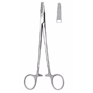 Mayo-Hegar Needle Holder 18 cm Serrated, Tungsten Carbide Jaws  - JFU Industries