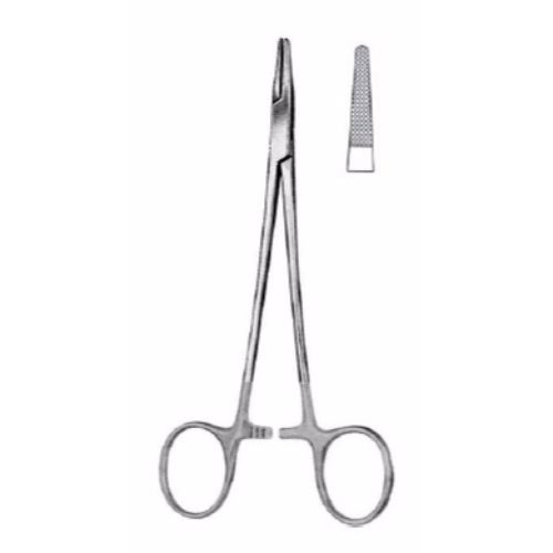Crile-Wood Needle Holder 20 cm Serrated, Tungsten Carbide Jaws  - JFU Industries 3