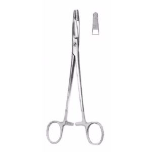 Olsen-Hegar Needle Holder 18 cm Serrated Tungsten Carbide Jaws  - JFU Industries