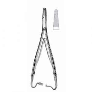 Mathieu Needle Holder 20 cm With Interior Ratchet Serrrated,Tungsten Carbide Jaws  - JFU Industries
