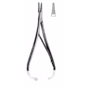 Mathieu Needle Holder 14 cm Narrow Jaw, Serrrated, Tungsten Carbide Jaws  - JFU Industries