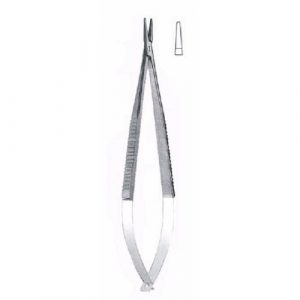 Castroviejo Micro Needle Holder 18 cm ,Straight, Smooth, Without Lock, Tungsten Carbide Jaws  - JFU Industries