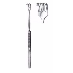 Small Retractors 16 cm , 3 Prongs Blunt  - JFU Industries