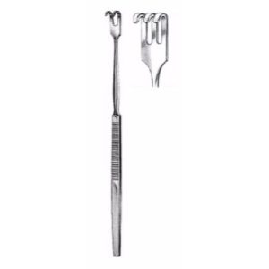 Small Retractors 16 cm , 4 Prongs Blunt  - JFU Industries