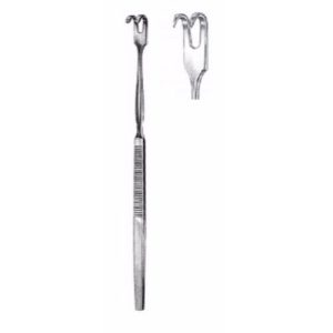 Small Retractors 16 cm , 2 Prongs Sharp  - JFU Industries