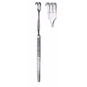 Small Retractors 16 cm , 3 Prongs Sharp  - JFU Industries