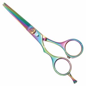 Infused Multicolour, Adjustable Screw, Finger Rest, Razor Edge Barber Shear  - JFU Industries