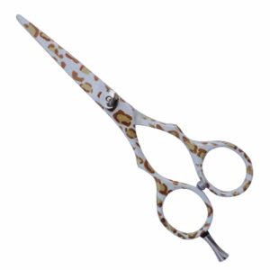 Printed Pattern, Adjustable Screw, Finger Rest, Razor Edge Barber Shear  - JFU Industries