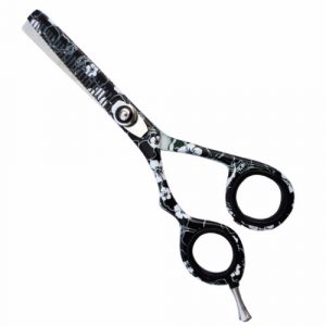 Single Blade, Powder Coated, Adjustable Screw, Finger Rest, Hair Thinning Shear  - JFU Industries