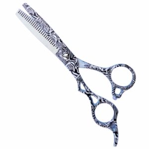 Single Blade, Powder Coated, Fixed Screw, Finger Rest, Hair Thinning Shear  - JFU Industries